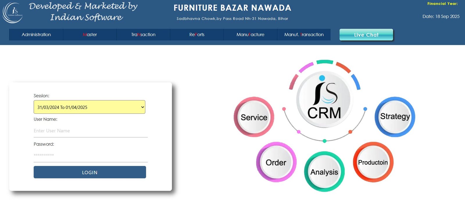 furniture bazar manufacture erp software